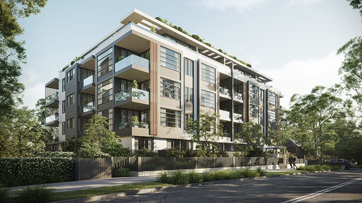 Tara Lane Cove apartment exterior side 3D project